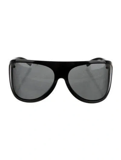 Pre-owned Miu Miu Shield Tinted Sunglasses In Black