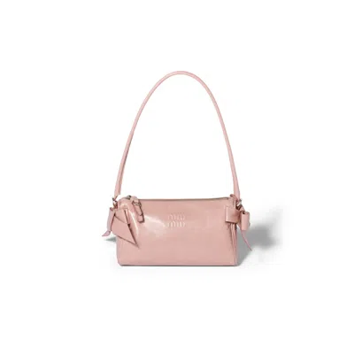 Miu Miu Shiny Leather Pouch In Pattern