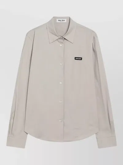 Miu Miu Shirt In Gray