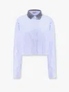 Miu Miu Striped Shirt In Blue