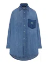 Miu Miu Camicia Oversize In Denim  Donna