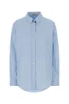 Miu Miu Light Blue Regular Solid Shirt In Blue
