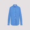 Miu Miu Logo Long-sleeved Shirt In Pervinca