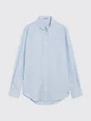 Miu Miu Light Blue Regular Solid Shirt In Blue