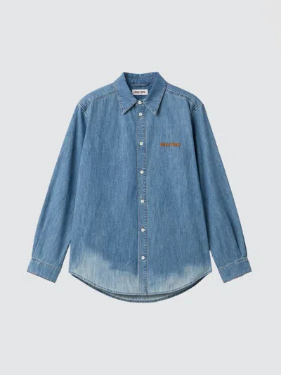 Miu Miu Shirt Woman In Blue
