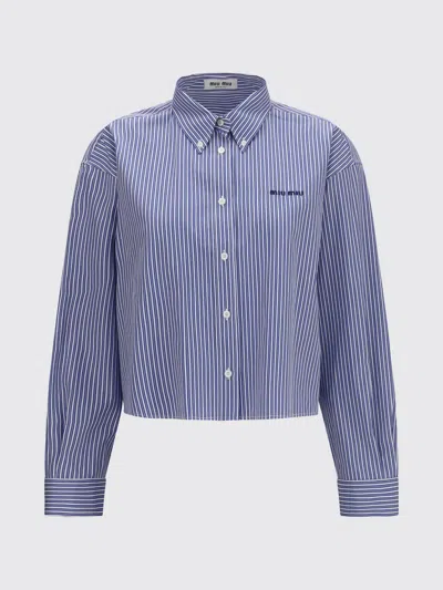 Miu Miu Shirt Woman In Blue