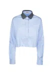 Miu Miu Collar Contrast Stripes Sleeves Long