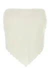 Miu Miu White Linen Blend Top In White