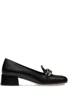 Miu Miu Logo-plaque Leather Loafers In Black