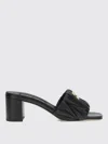 Miu Miu Logoed Sandals In Black