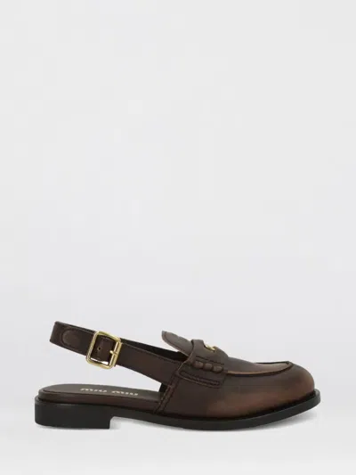 Miu Miu Shoes Woman  In Brown