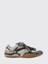 Miu Miu Gymnasium Technical Fabric And Python-print Ayers Leather Sneakers In Green