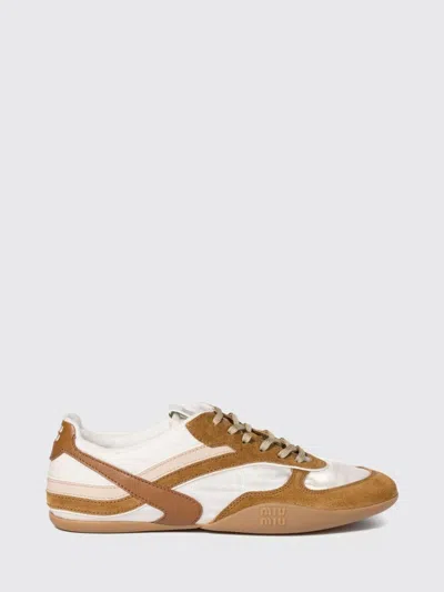 MIU MIU MIU MIU GYMNASIUM TECHNICAL FABRIC AND SUEDE SNEAKERS