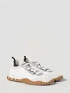 Miu Miu Prada Two-tone Leather And Tech Fabric Sneakers In White