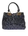 Miu Miu Shopper Large Matelassè Patent Black