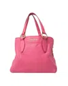 Miu Miu Shopper Square Small Granulated Fuchsia In Burgundy