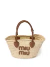 Miu Miu Woven Fabric Shopping Bag