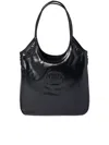 Miu Miu Ivy Leather Tote Bag In Black