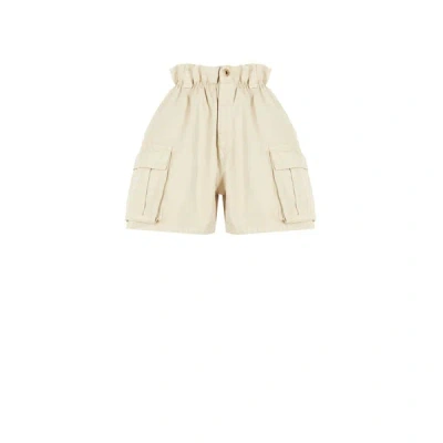 Miu Miu Short Cargo En Coton In Neutral