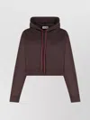 Miu Miu Short Cotton Hoodie With Drawstring And Hood