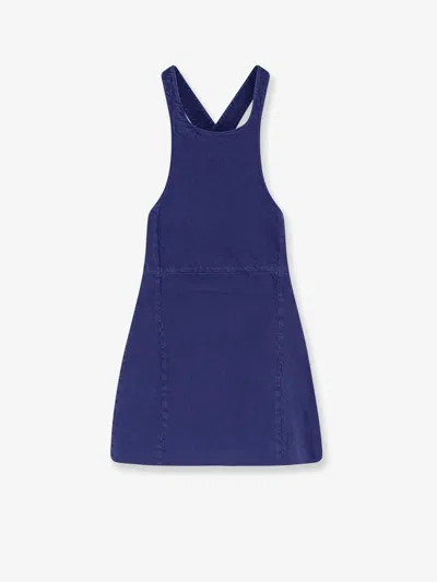 Miu Miu Short Denim Dress In Blue