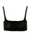 Miu Miu Short Denim Vest In Black