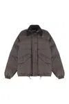 Miu Miu Women Nylon Down Jacket In Gray