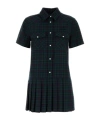 Miu Miu Check Dress In Green