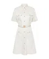 Miu Miu Hemdkleid Mit Logo-patch In White