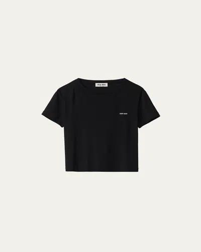 MIU MIU SHORT SLEEVE JERSEY TOP