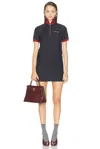 Miu Miu Short Sleeve Mini Dress In Blue