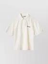 Miu Miu Short Sleeve Polo Shirt With Collar Design In White