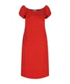 Miu Miu Short-sleeved Dress In Red