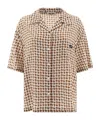 Miu Miu Short-sleeved Shirt In Nude