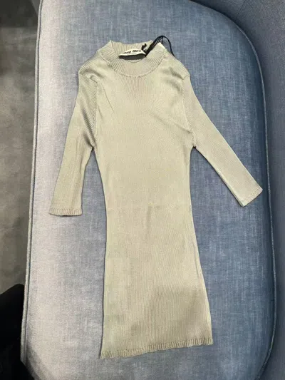 Miu Miu Short-sleeved Sweater In Neutral