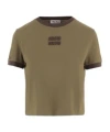 Miu Miu Short-sleeved T-shirt In Brown