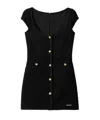 Miu Miu Short-sleeved Wool Dress In Black