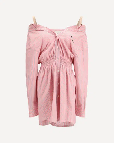 MIU MIU SHORT STRIPED DRESS