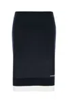 Miu Miu Short White Navy Knit Skirt