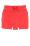 Miu Miu Red Abstract-print Shorts In Red