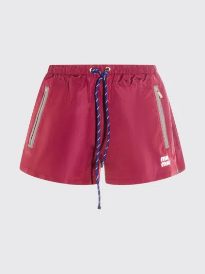 Miu Miu Shorts Woman  In Red