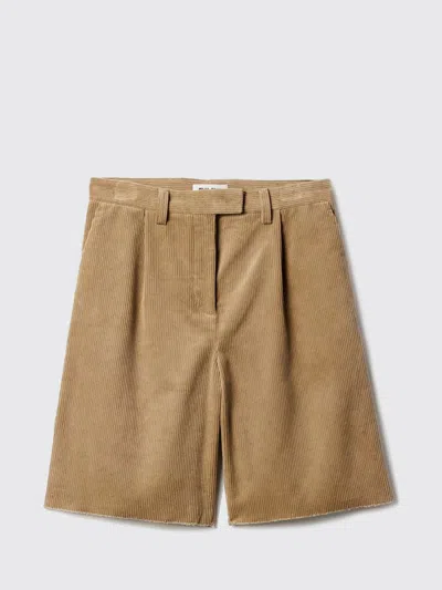Miu Miu Shorts Woman  In Brown