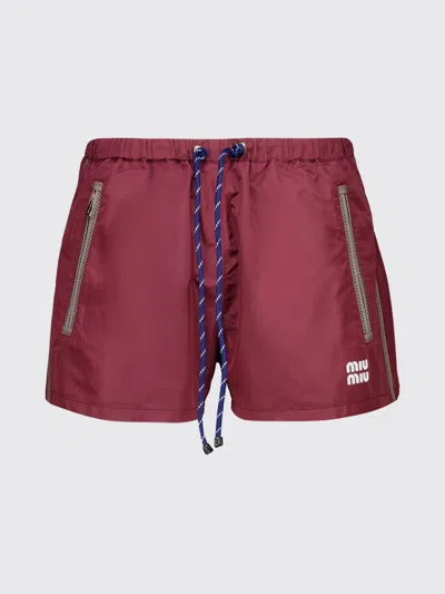 Miu Miu Shorts Woman In Red