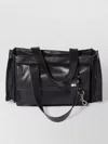 Miu Miu Shoulder Bag Adjustable Strap Front And Side Pockets In Black