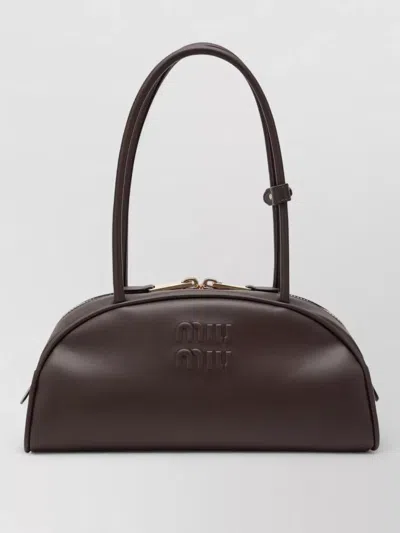 Miu Miu Shoulder Bag Double Handles Leather Design