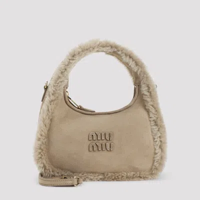 Miu Miu Shoulder Bag In Sand