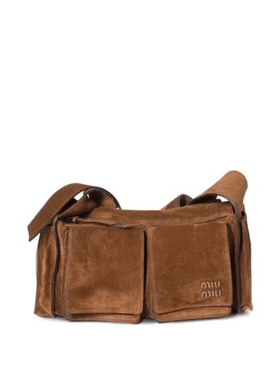 Miu Miu Shoulder Bag Utilitaire In Brown