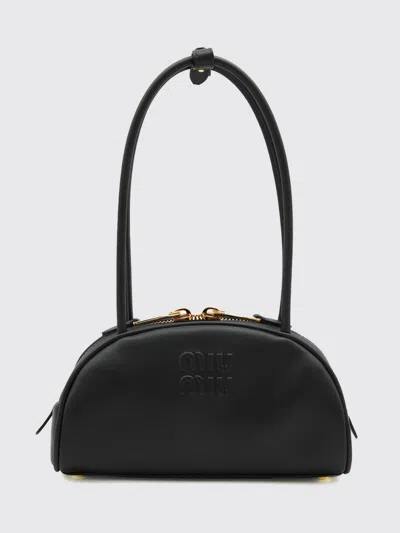 Miu Miu Black Calf Leather Bos Taurus Shoulder Bag