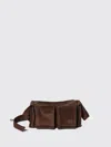 Miu Miu Suede Utilitaire Crossbody Bag Adjustable Strap In Brown