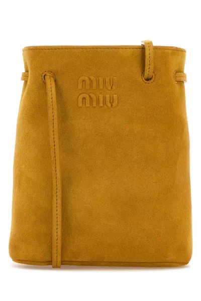 Miu Miu Shoulder Bags In Yellow